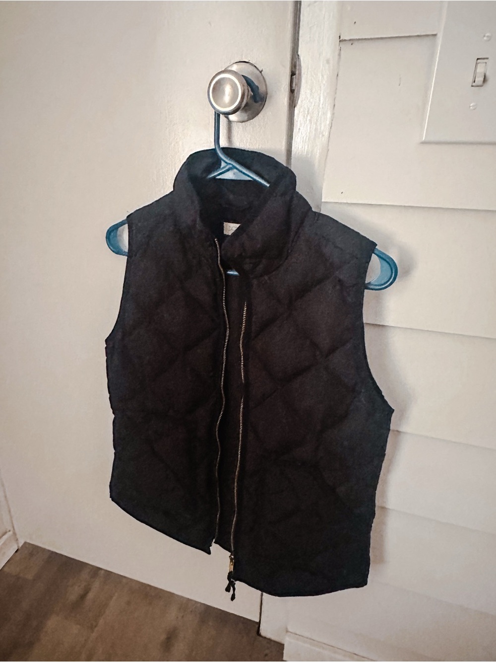 J. Crew Black Classic Puffer Vest